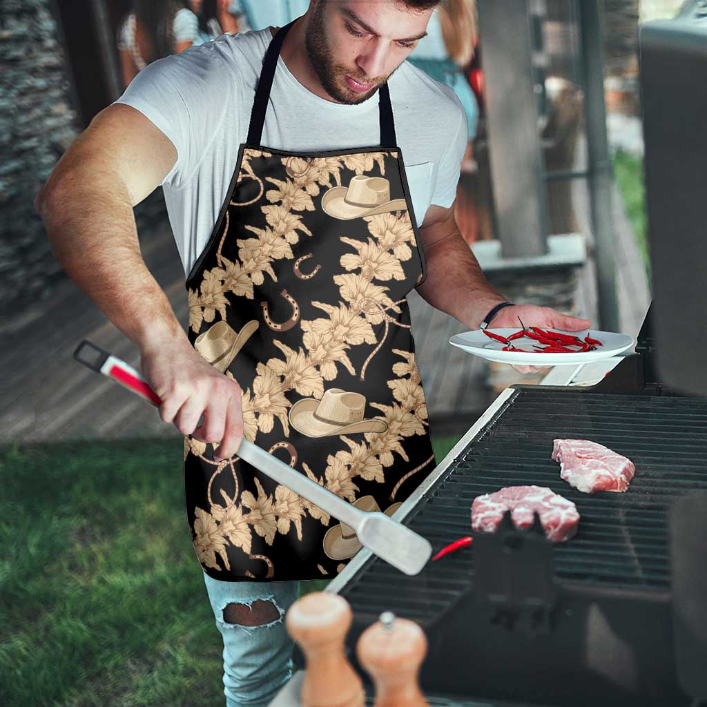 Vanuatu Cowboy Apron Seamless Straw Hats Hibiscus LT14 - Polynesian Pride