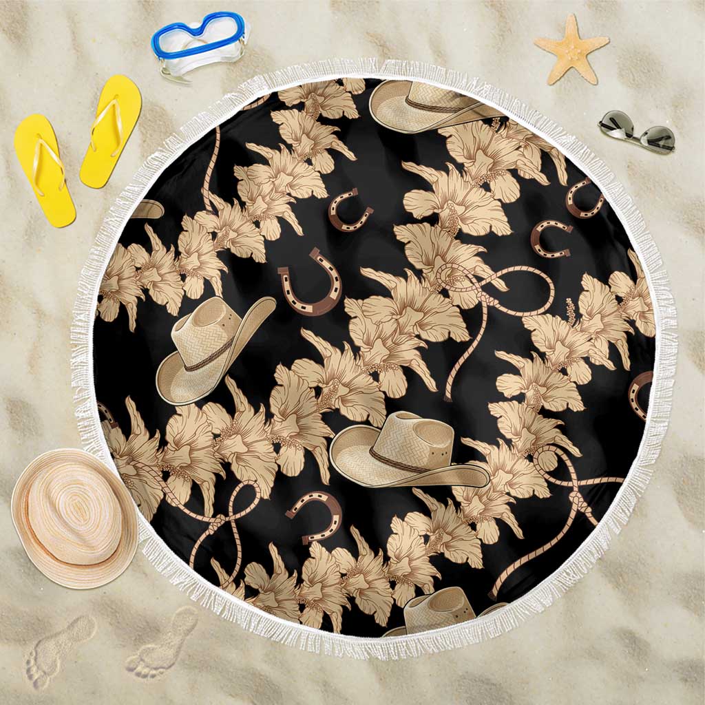 Vanuatu Cowboy Beach Blanket Seamless Straw Hats Hibiscus - Polynesian Pride