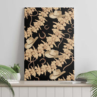 Vanuatu Cowboy Canvas Wall Art Seamless Straw Hats Hibiscus LT14 - Polynesian Pride