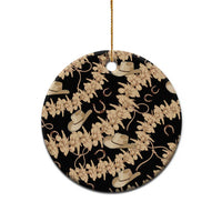 Vanuatu Cowboy Ceramic Ornament Seamless Straw Hats Hibiscus LT14 - Polynesian Pride