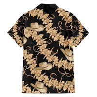 Vanuatu Cowboy Hawaiian Shirt Seamless Straw Hats Hibiscus - Polynesian Pride