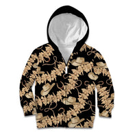 Vanuatu Cowboy Kid Hoodie Seamless Straw Hats Hibiscus - Polynesian Pride