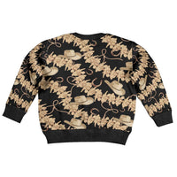 Vanuatu Cowboy Kid Ugly Christmas Sweater Seamless Straw Hats Hibiscus LT14 - Polynesian Pride
