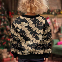 Vanuatu Cowboy Kid Ugly Christmas Sweater Seamless Straw Hats Hibiscus LT14 - Polynesian Pride