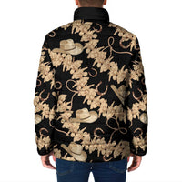 Vanuatu Cowboy Padded Jacket Seamless Straw Hats Hibiscus LT14 - Polynesian Pride
