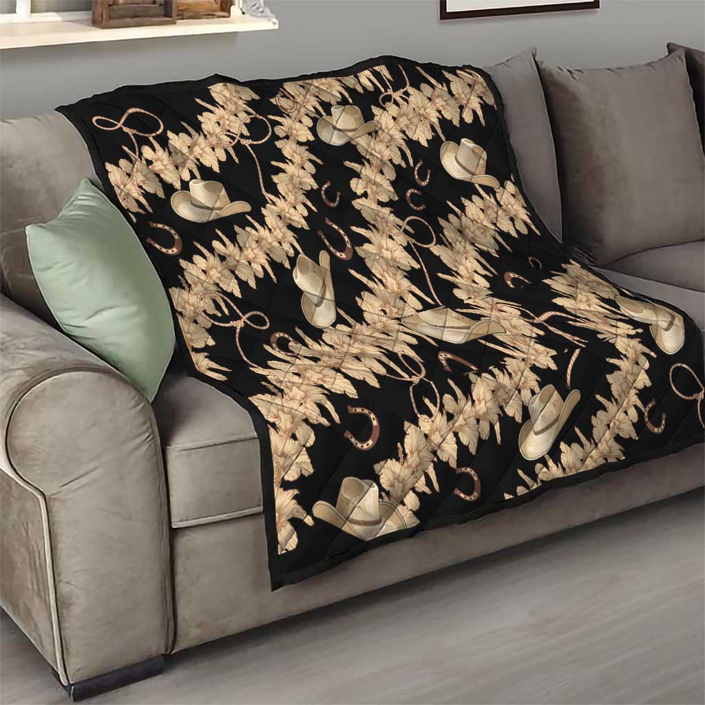 Vanuatu Cowboy Quilt Seamless Straw Hats Hibiscus - Polynesian Pride