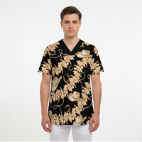 Vanuatu Cowboy Scrub Top Seamless Straw Hats Hibiscus LT14 - Polynesian Pride