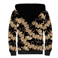 Vanuatu Cowboy Sherpa Hoodie Seamless Straw Hats Hibiscus LT14 - Polynesian Pride