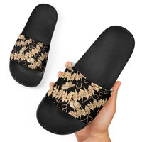 Vanuatu Cowboy Slide Sandals Seamless Straw Hats Hibiscus LT14 - Polynesian Pride