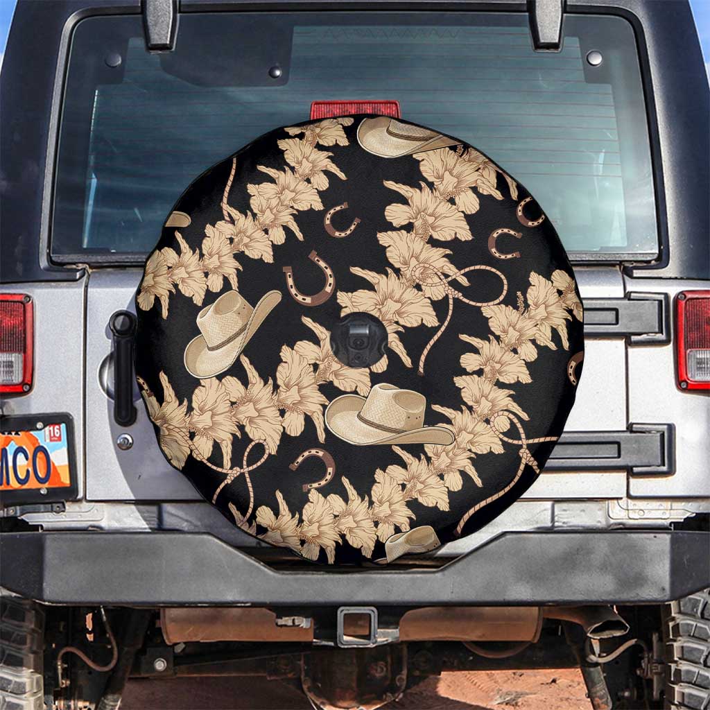 Vanuatu Cowboy Spare Tire Cover Seamless Straw Hats Hibiscus - Polynesian Pride