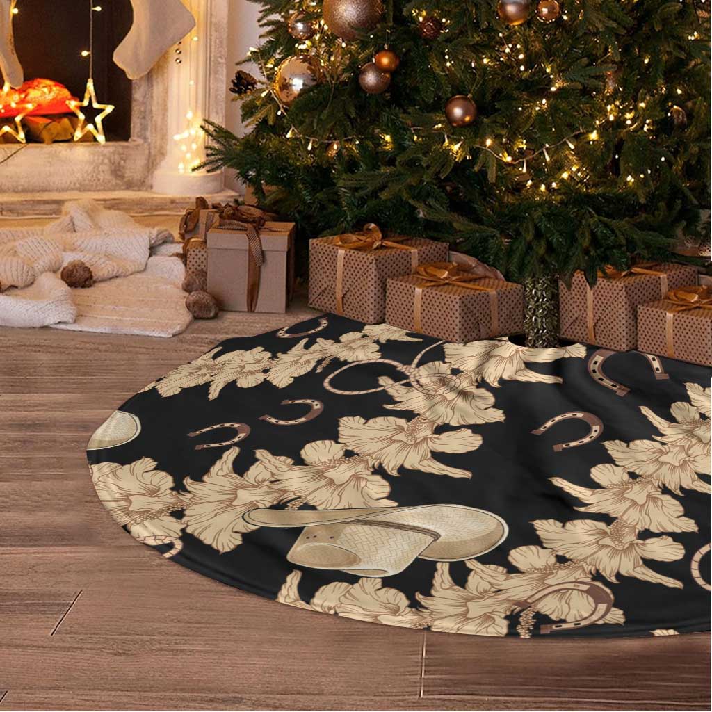Vanuatu Cowboy Tree Skirt Seamless Straw Hats Hibiscus LT14 - Polynesian Pride