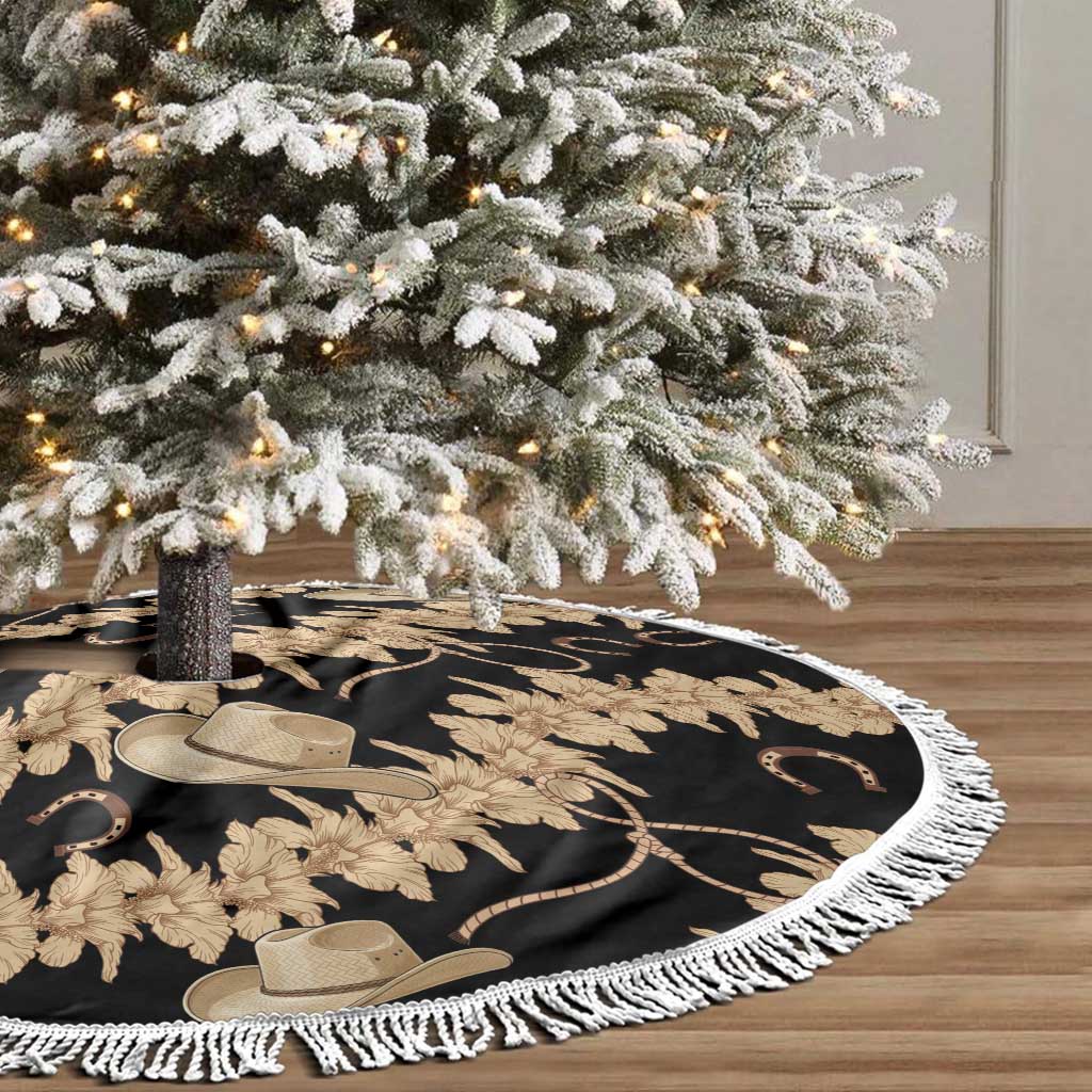 Vanuatu Cowboy Tree Skirt Seamless Straw Hats Hibiscus LT14 - Polynesian Pride