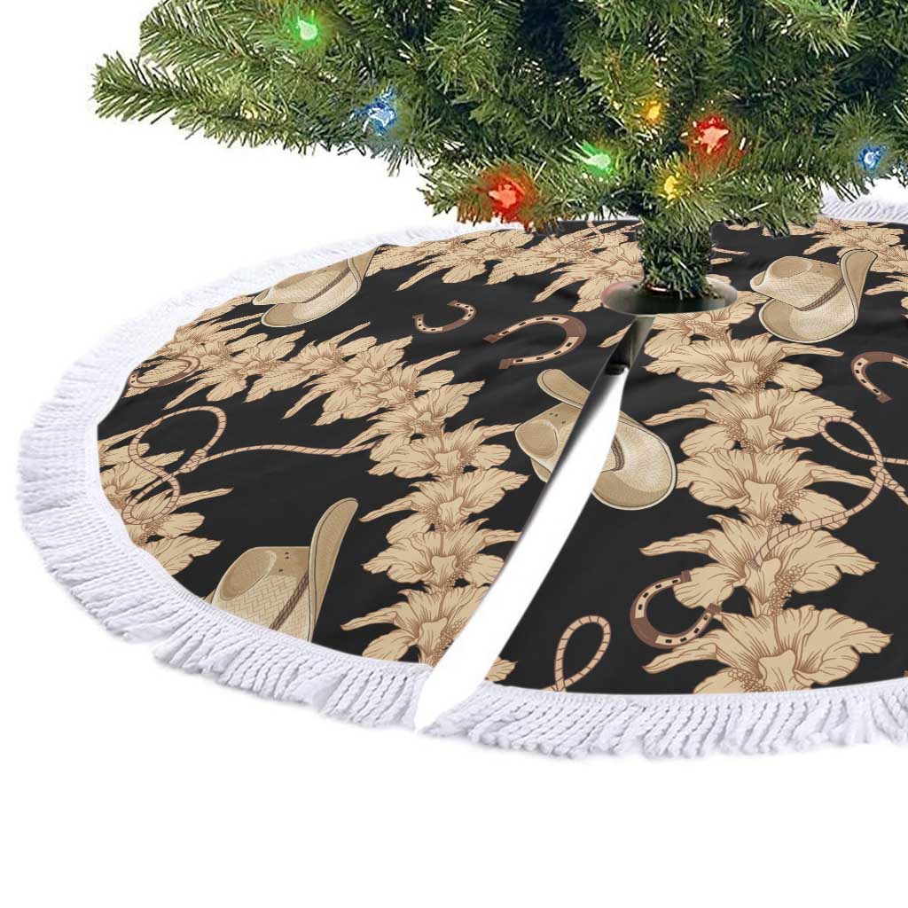 Vanuatu Cowboy Tree Skirt Seamless Straw Hats Hibiscus LT14 - Polynesian Pride