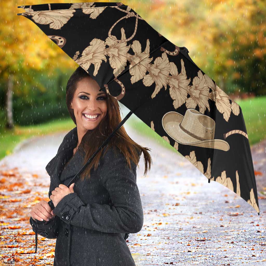 Vanuatu Cowboy Umbrella Seamless Straw Hats Hibiscus - Polynesian Pride