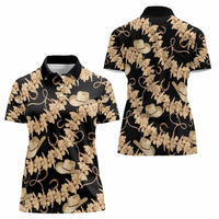 Vanuatu Cowboy Women Polo Shirt Seamless Straw Hats Hibiscus - Polynesian Pride