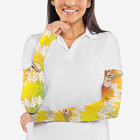 Vanuatu Cowboy Arm Sleeves Straw Hats Hibiscus With Sand Drawing - Polynesian Pride