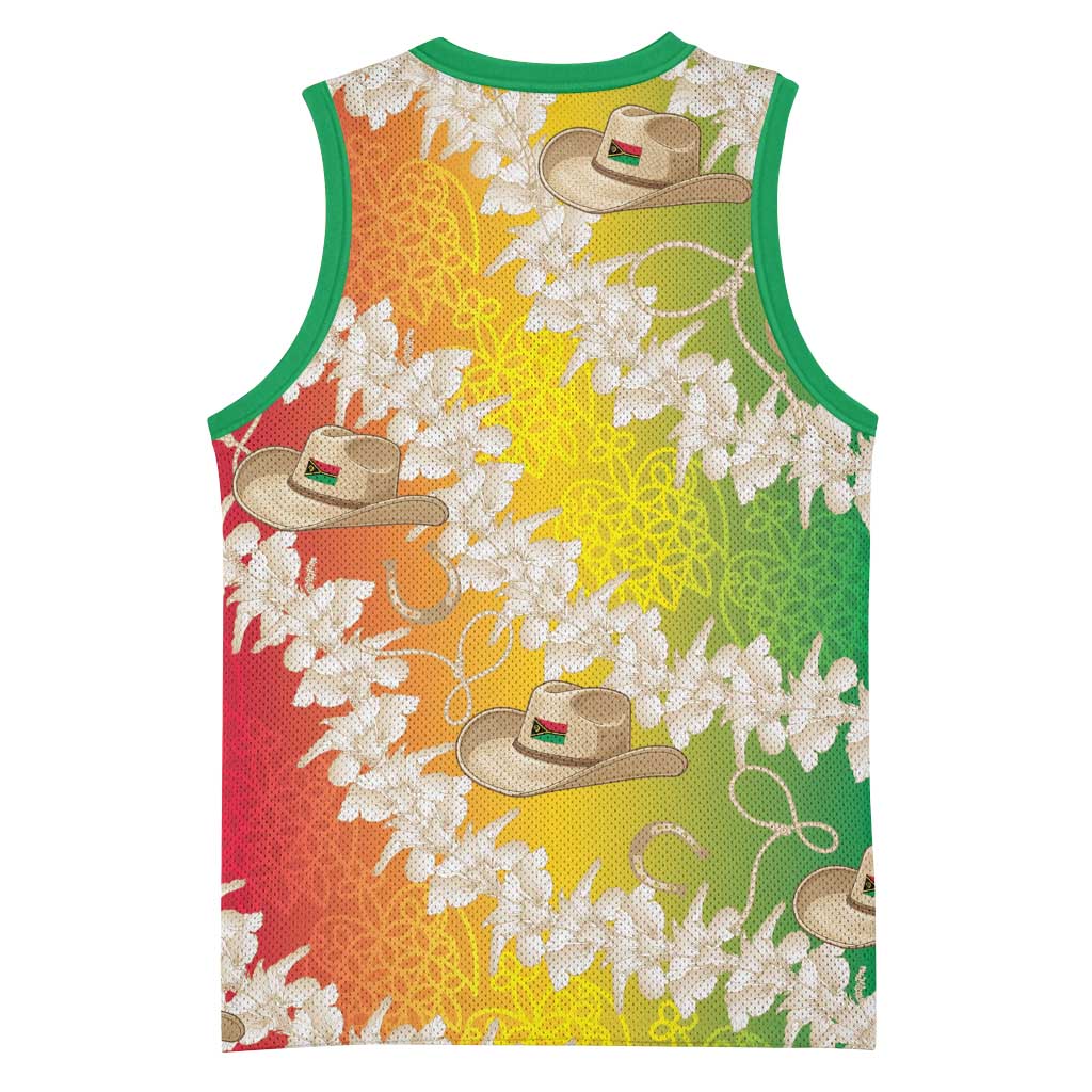 Vanuatu Cowboy Basketball Jersey Straw Hats Hibiscus With Sand Drawing LT14 - Polynesian Pride