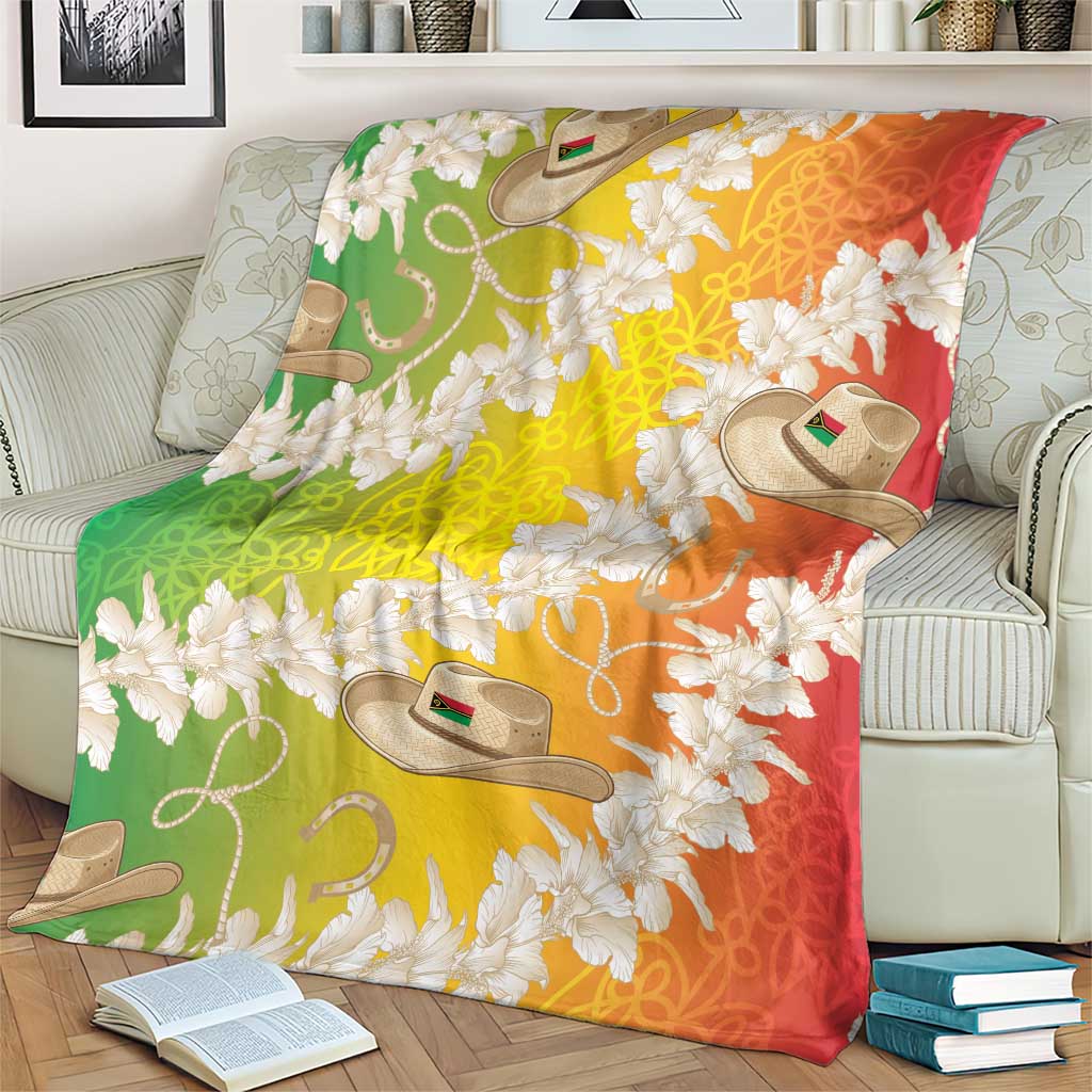 Vanuatu Cowboy Blanket Straw Hats Hibiscus With Sand Drawing - Polynesian Pride