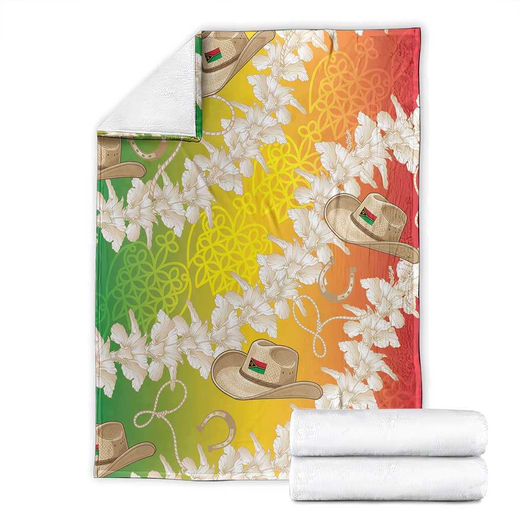 Vanuatu Cowboy Blanket Straw Hats Hibiscus With Sand Drawing - Polynesian Pride