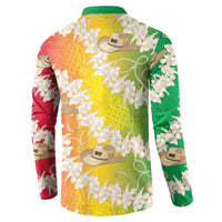 Vanuatu Cowboy Button Sweatshirt Straw Hats Hibiscus With Sand Drawing LT14 - Polynesian Pride