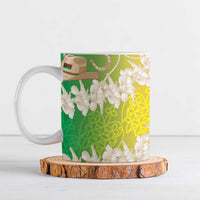 Vanuatu Cowboy Ceramic Mug Straw Hats Hibiscus With Sand Drawing - Polynesian Pride