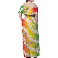 Vanuatu Cowboy Family Matching Off Shoulder Maxi Dress and Hawaiian Shirt Straw Hats Hibiscus With Sand Drawing - Polynesian Pride