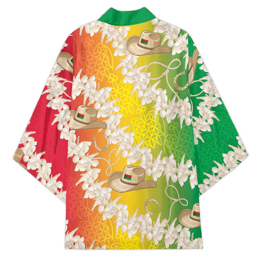 Vanuatu Cowboy Kimono Straw Hats Hibiscus With Sand Drawing - Polynesian Pride