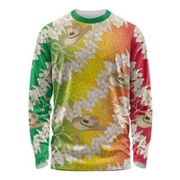 Vanuatu Cowboy Long Sleeve Shirt Straw Hats Hibiscus With Sand Drawing LT14 Unisex Reggae - Polynesian Pride