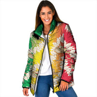 Vanuatu Cowboy Padded Jacket Straw Hats Hibiscus With Sand Drawing LT14 Women Reggae - Polynesian Pride