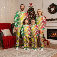 Vanuatu Cowboy Christmas Pajama Set Straw Hats Hibiscus With Sand Drawing LT14 - Polynesian Pride