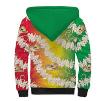 Vanuatu Cowboy Sherpa Hoodie Straw Hats Hibiscus With Sand Drawing LT14 - Polynesian Pride
