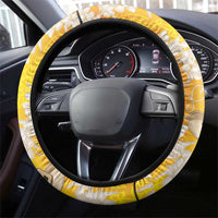Vanuatu Cowboy Steering Wheel Cover Straw Hats Hibiscus With Sand Drawing LT14 - Polynesian Pride