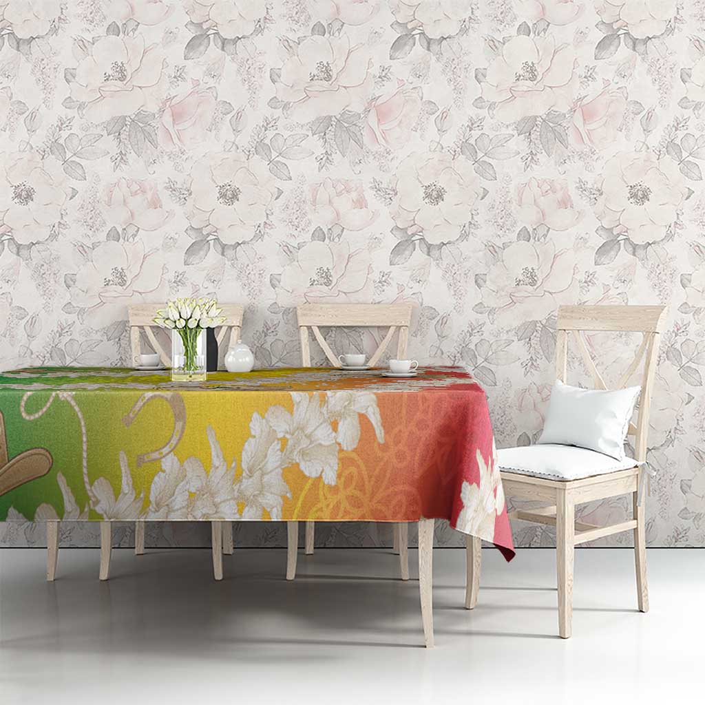Vanuatu Cowboy Tablecloth Straw Hats Hibiscus With Sand Drawing LT14 - Polynesian Pride