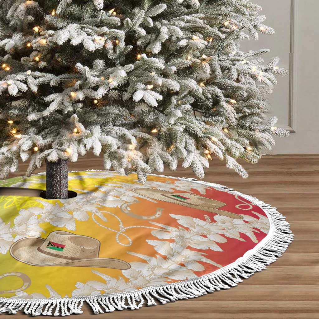 Vanuatu Cowboy Tree Skirt Straw Hats Hibiscus With Sand Drawing LT14 - Polynesian Pride