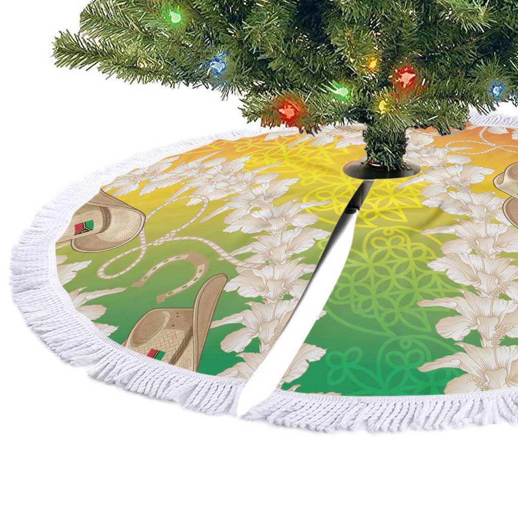 Vanuatu Cowboy Tree Skirt Straw Hats Hibiscus With Sand Drawing LT14 - Polynesian Pride