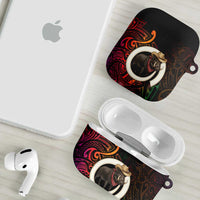 Vanuatu Boar Cowboy AirPods Case Tusk Gradient Polynesian Pattern LT14 - Polynesian Pride