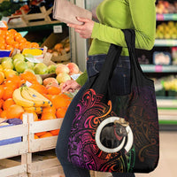 Vanuatu Boar Cowboy Grocery Bag Tusk Gradient Polynesian Pattern LT14 - Polynesian Pride