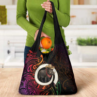 Vanuatu Boar Cowboy Grocery Bag Tusk Gradient Polynesian Pattern LT14 - Polynesian Pride
