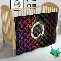 Vanuatu Boar Cowboy Quilt Tusk Gradient Polynesian Pattern - Polynesian Pride