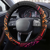 Vanuatu Boar Cowboy Steering Wheel Cover Tusk Gradient Polynesian Pattern LT14 - Polynesian Pride