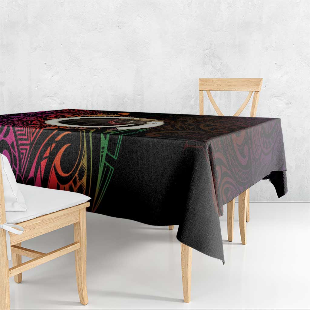 Vanuatu Boar Cowboy Tablecloth Tusk Gradient Polynesian Pattern LT14 - Polynesian Pride