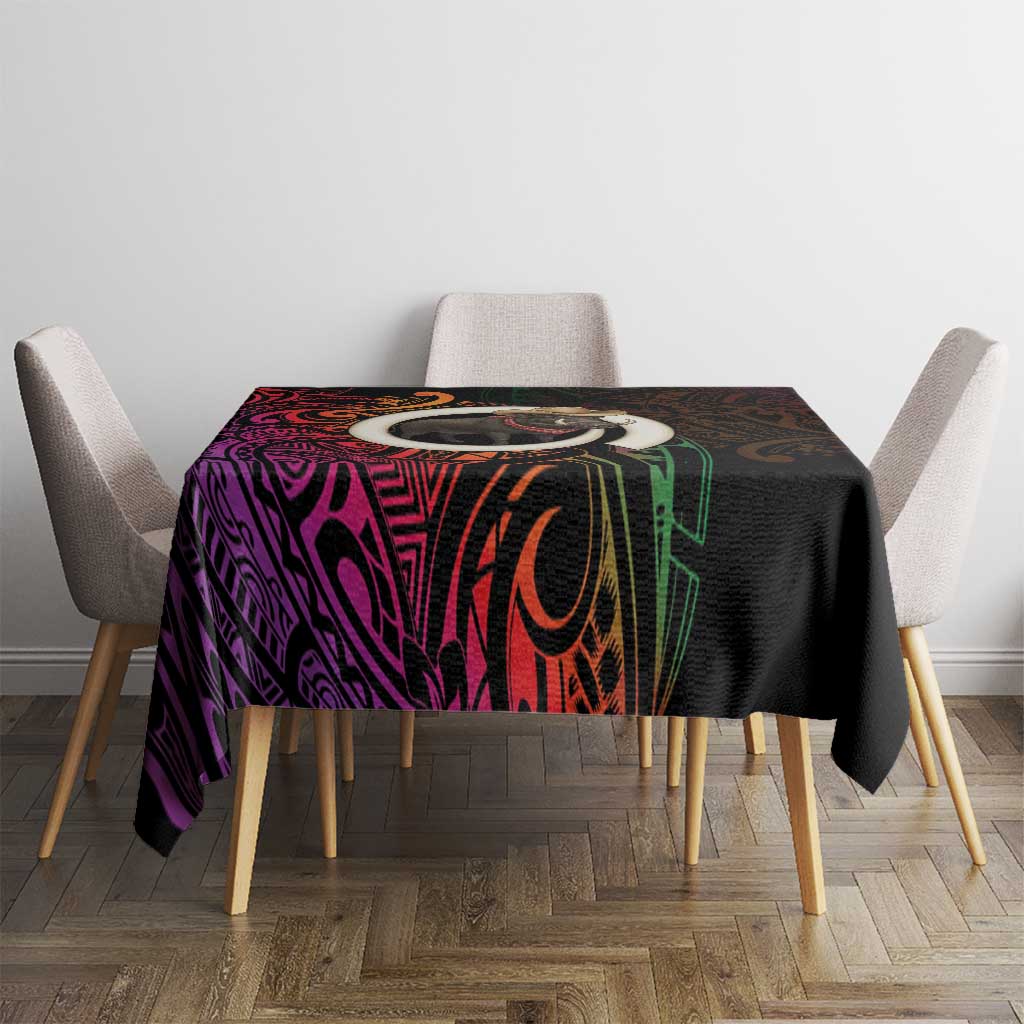 Vanuatu Boar Cowboy Tablecloth Tusk Gradient Polynesian Pattern LT14 - Polynesian Pride