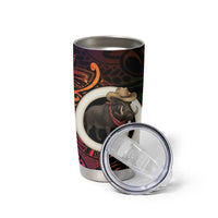 Vanuatu Boar Cowboy Tumbler Cup Tusk Gradient Polynesian Pattern - Polynesian Pride