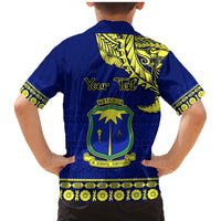 Personalised Fiji Natabua High School Family Matching Mermaid Dress and Hawaiian Shirt Fijian Tapa Pattern LT14 - Polynesian Pride