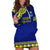 Personalised Fiji Natabua High School Hoodie Dress Fijian Tapa Pattern LT14 Blue - Polynesian Pride