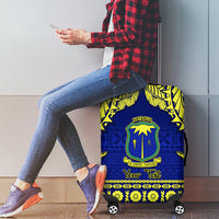 Personalised Fiji Natabua High School Luggage Cover Fijian Tapa Pattern LT14 - Polynesian Pride