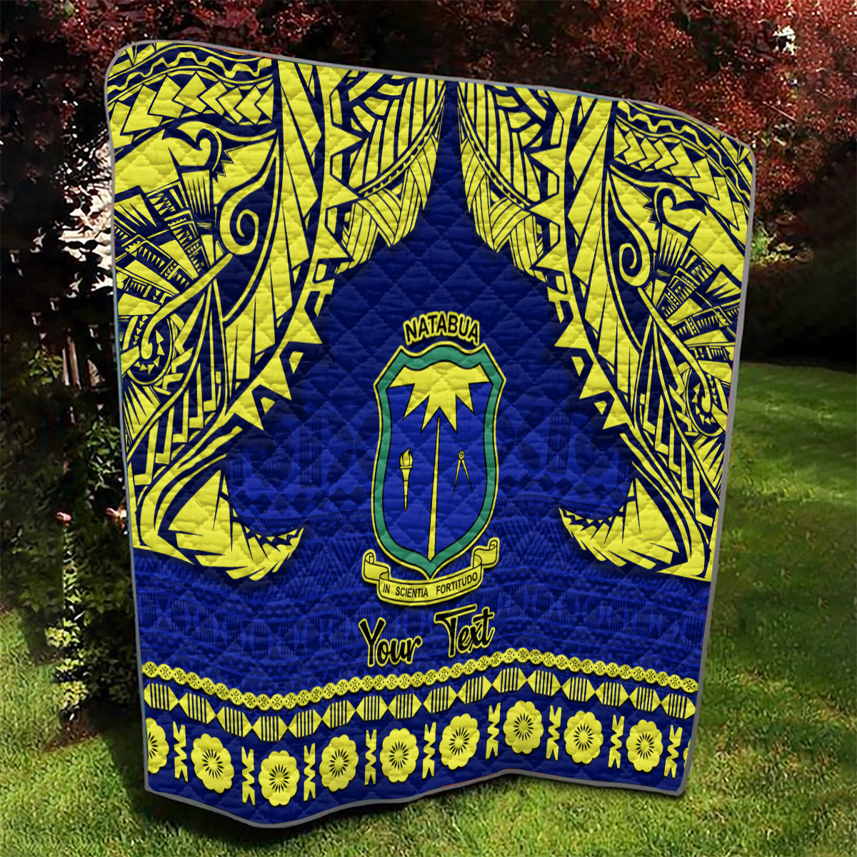 Personalised Fiji Natabua High School Quilt Fijian Tapa Pattern LT14 - Polynesian Pride