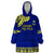 Personalised Fiji Natabua High School Wearable Blanket Hoodie Fijian Tapa Pattern LT14 One Size Blue - Polynesian Pride