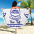 Personalised Fiji Labasa College Beach Blanket Fijian Tapa Pattern LT14 - Polynesian Pride