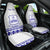 Personalised Fiji Labasa College Car Seat Cover Fijian Tapa Pattern LT14 One Size White - Polynesian Pride